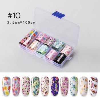 ROSALIND Bloom for your Beauty Nail Sticker 2.5X100cm Holographic Nail Sticker Transfer Foil Decoration