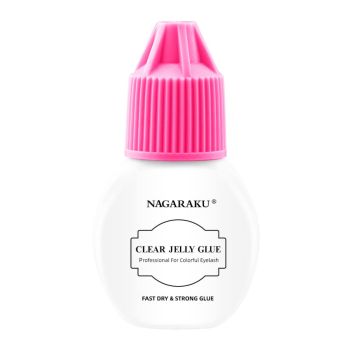 NAGARAKU Clear Strong Eyelash Extension Glue 1-2s Fast Drying | Retention 30-45 Days | 5ml Volume Lashes Adhesive | Mild Smell Slightly Irritant | Storage time 5-6 Months Transparent Glue