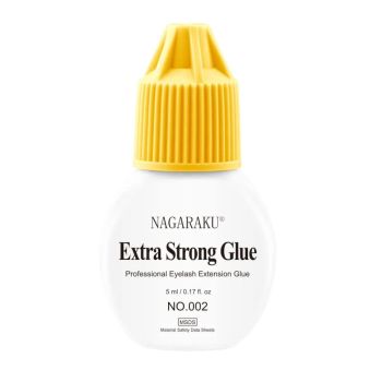 NAGARAKU Extra Strong Eyelash Extension Glue 1-2s Fast Drying/Retention 30-45 Days/ 5ml Volume Lashes Adhesive/Mild Smell Slightly Irritant/Storage time 5-6 Months Lashes Adhesive Glue