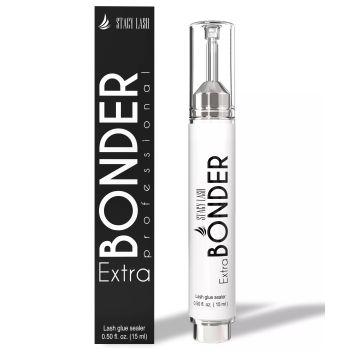 Stacy Lash Extra Bonder for Eyelash Extensions / 0.50 fl. oz. / 15ml / Super Sealer/Prevents Adhesive Shock Polymerization/Reduces Semi-Permanent Glue Fumes/Supplies for Professional Use